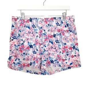 Lilly Pulitzer 5” Kylar Knit Shorts Party Like A Lobstar Womens L Pink Preppy